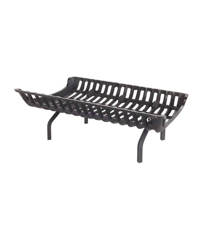 Plow & Hearth Fireplace Grates & Firebacks Fireplace & Hearth Cast Iron Basket Self-Feeding Fireplace Grate