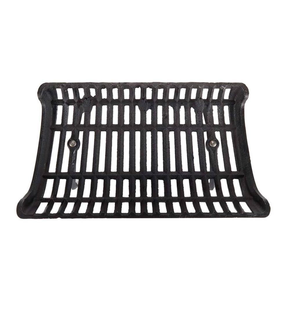 Plow & Hearth Fireplace Grates & Firebacks Fireplace & Hearth Cast Iron Basket Self-Feeding Fireplace Grate
