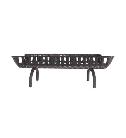 Plow & Hearth Fireplace Grates & Firebacks Fireplace & Hearth Cast Iron Basket Self-Feeding Fireplace Grate