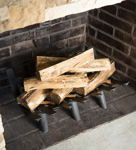 Plow & Hearth Fireplace Grates & Firebacks Fireplace & Hearth Cast Iron Deep-Bed Fireplace Grate