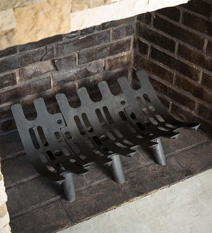 Plow & Hearth Fireplace Grates & Firebacks Fireplace & Hearth Cast Iron Deep-Bed Fireplace Grate