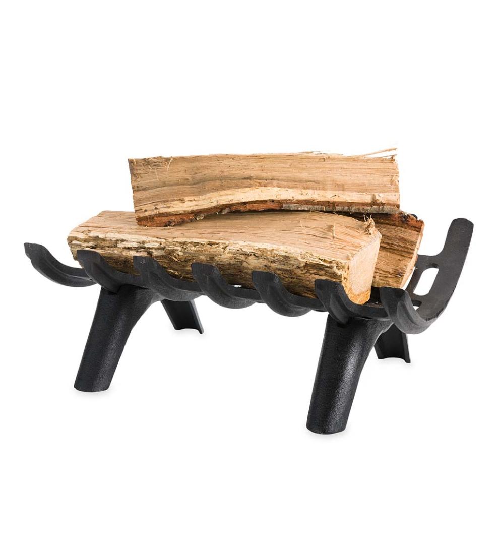 Plow & Hearth Fireplace Grates & Firebacks Fireplace & Hearth Cast Iron Deep-Bed Fireplace Grate