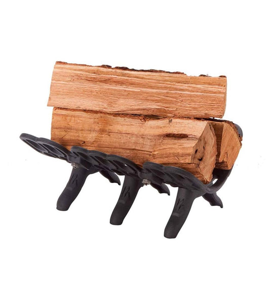 Plow & Hearth Fireplace Grates & Firebacks Fireplace & Hearth Cast Iron Log Basket Sampson Fireplace Grate