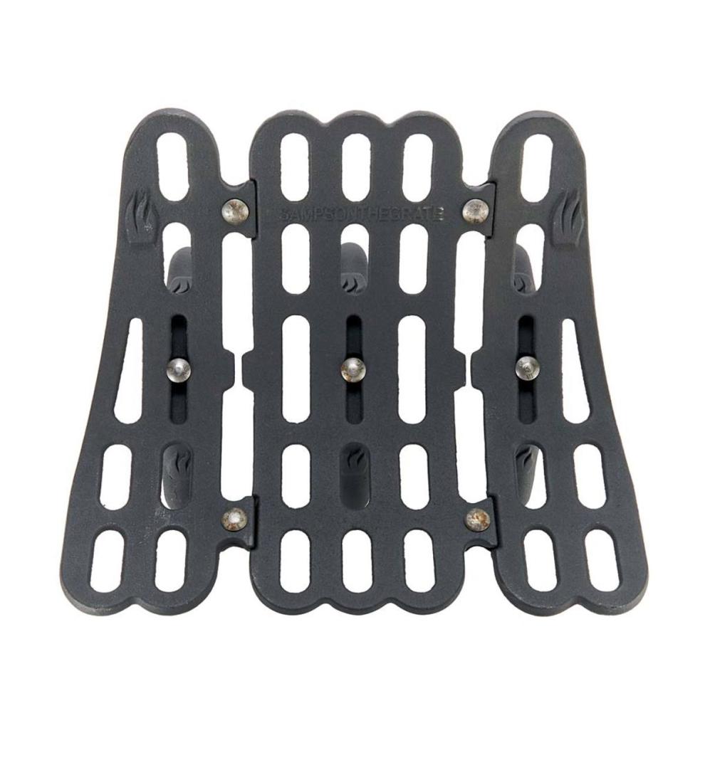 Plow & Hearth Fireplace Grates & Firebacks Fireplace & Hearth Cast Iron Log Basket Sampson Fireplace Grate