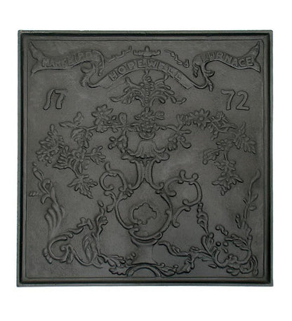 Plow & Hearth Fireplace Grates & Firebacks Fireplace & Hearth Colonial Hopewell Cast Iron Fireplace Fireback In Matte Black Finish