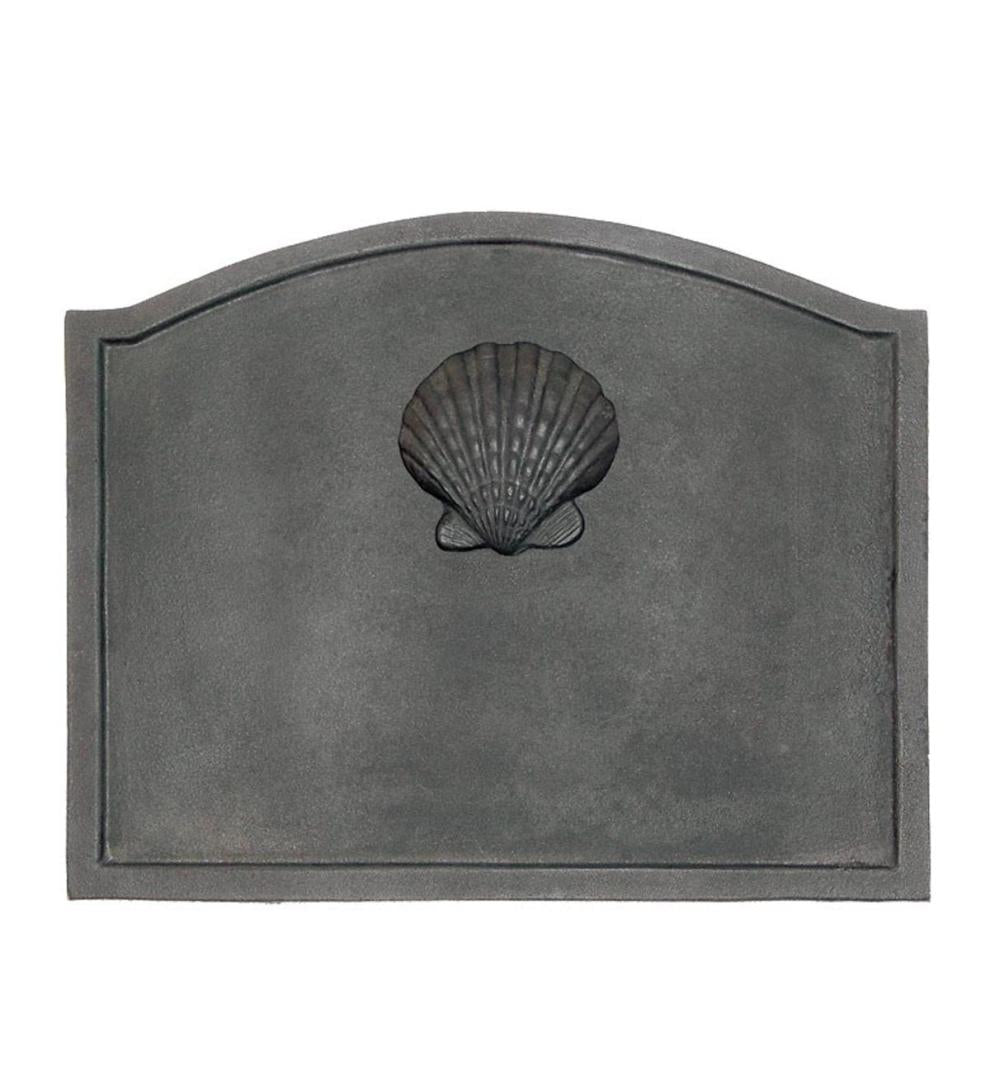 Plow & Hearth Fireplace Grates & Firebacks Fireplace & Hearth Shell Cast Iron Fireplace Fireback In Matte Black Finish