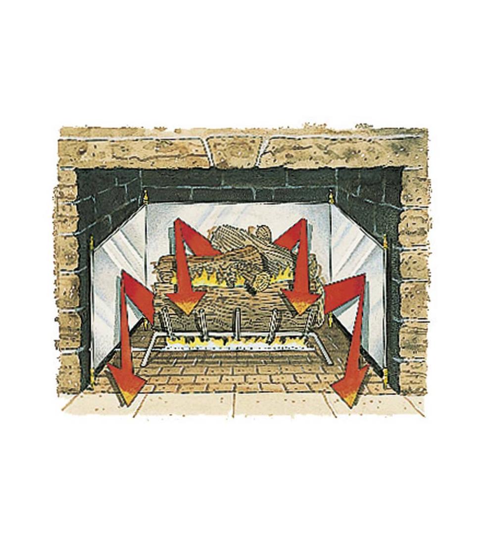 Plow & Hearth Fireplace Grates & Firebacks Fireplace & Hearth Stainless Fireplace Reflectors