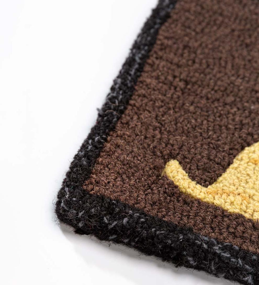 Plow & Hearth Fireplace & Mantel Décor Fireplace & Hearth All Dogs Hooked Wool Hearth Runner