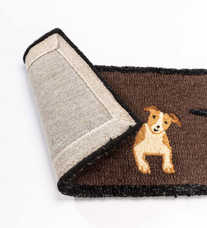 Plow & Hearth Fireplace & Mantel Décor Fireplace & Hearth All Dogs Hooked Wool Hearth Runner