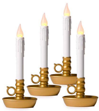 Plow & Hearth Fireplace & Mantel Décor Fireplace & Hearth Battery-Operated Colonial Window Candles