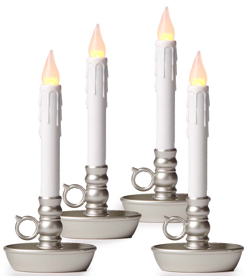 Plow & Hearth Fireplace & Mantel Décor Fireplace & Hearth Battery-Operated Colonial Window Candles