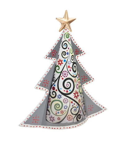 Plow & Hearth Fireplace & Mantel Décor Fireplace & Hearth Colorful Metal Patterned Christmas Trees, Set Of 3