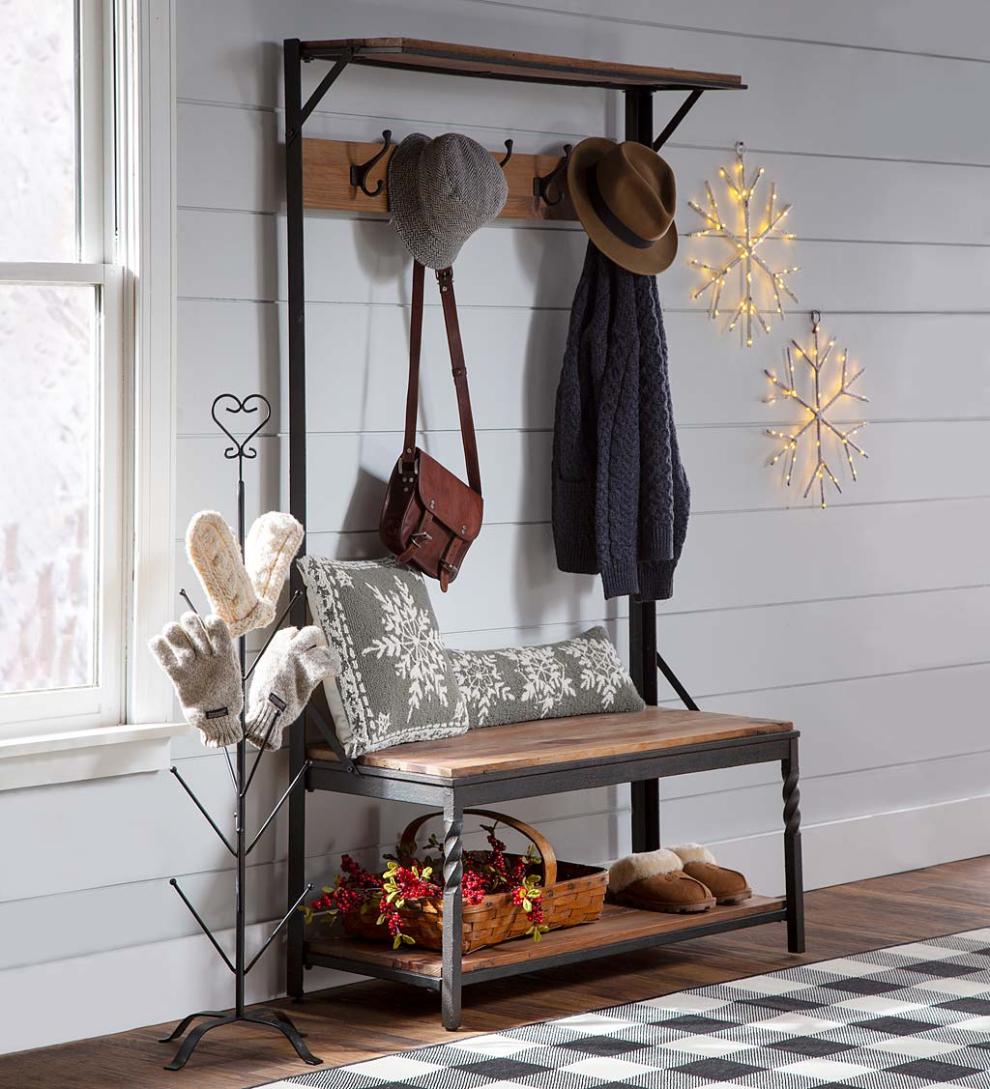 Plow & Hearth Fireplace & Mantel Décor Fireplace & Hearth Decorative Mitten Tree With Heart Finial And Optional Interchangeable Seasonal Finials