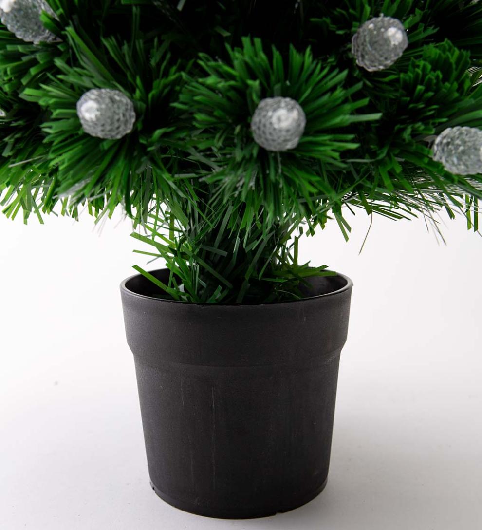Plow & Hearth Fireplace & Mantel Décor Fireplace & Hearth Fiber Optic Color-Changing Tabletop Christmas Tree