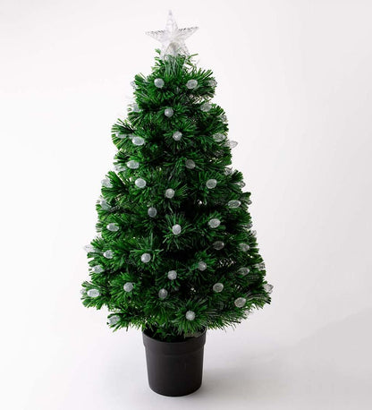 Plow & Hearth Fireplace & Mantel Décor Fireplace & Hearth Fiber Optic Color-Changing Tabletop Christmas Tree