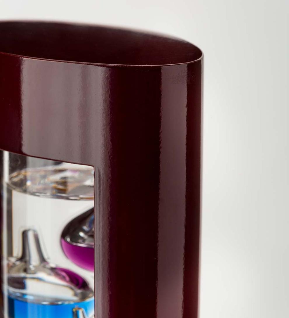 Plow & Hearth Fireplace & Mantel Décor Fireplace & Hearth Galileo Thermometer With Cherry Finish Wood Frame