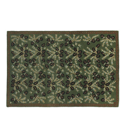 Plow & Hearth Fireplace & Mantel Décor Fireplace & Hearth Hooked Wool Pine Cone Rug