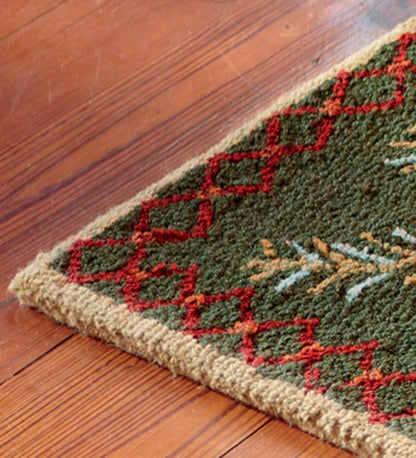 Plow & Hearth Fireplace & Mantel Décor Fireplace & Hearth Hooked Wool Pine Cone Rug