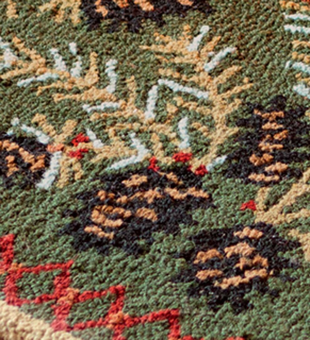 Plow & Hearth Fireplace & Mantel Décor Fireplace & Hearth Hooked Wool Pine Cone Rug