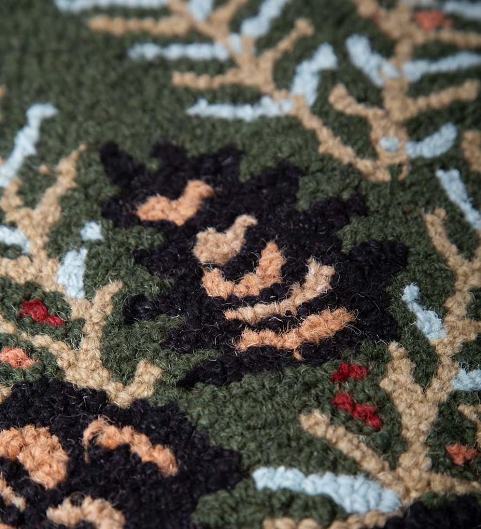 Plow & Hearth Fireplace & Mantel Décor Fireplace & Hearth Hooked Wool Pine Cone Rug