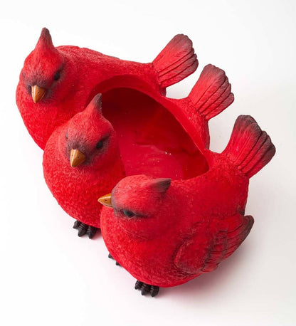 Plow & Hearth Fireplace & Mantel Décor Fireplace & Hearth Indoor/Outdoor Cardinal Trio Planter