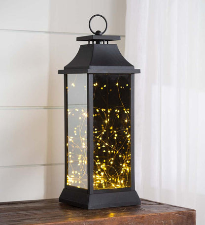Plow & Hearth Fireplace & Mantel Décor Fireplace & Hearth Indoor/Outdoor Firefly Lantern With Twinkling Led Lights