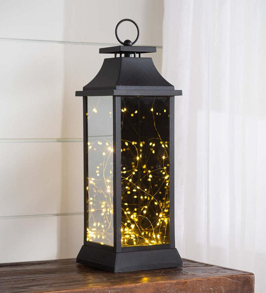 Plow & Hearth Fireplace & Mantel Décor Fireplace & Hearth Indoor/Outdoor Firefly Lantern With Twinkling Led Lights
