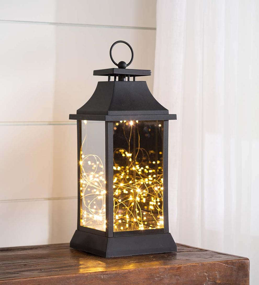 Plow & Hearth Fireplace & Mantel Décor Fireplace & Hearth Indoor/Outdoor Firefly Lantern With Twinkling Led Lights