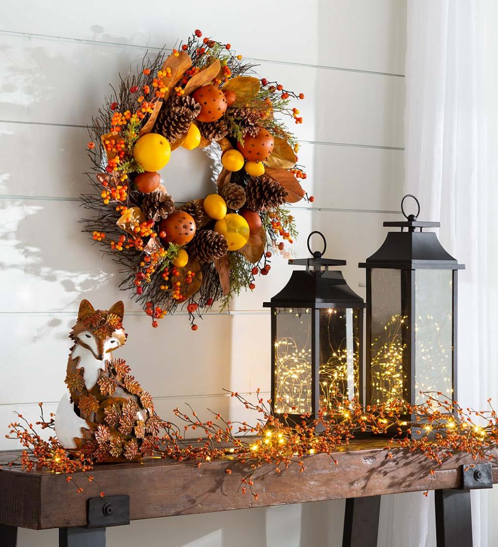 Plow & Hearth Fireplace & Mantel Décor Fireplace & Hearth Indoor/Outdoor Firefly Lantern With Twinkling Led Lights