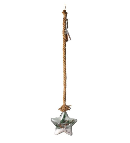 Plow & Hearth Fireplace & Mantel Décor Fireplace & Hearth Indoor/Outdoor Oversized Lighted Glass Ornament With Greenery - Ball