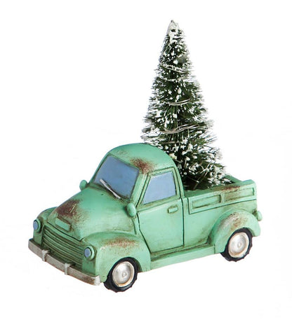 Plow & Hearth Fireplace & Mantel Décor Fireplace & Hearth Lighted Holiday Trucks With Trees Statuaries, Set Of 3