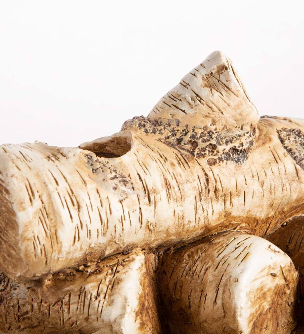 Plow & Hearth Fireplace & Mantel Décor Fireplace & Hearth Logs Hearth Candle Holder - Birch