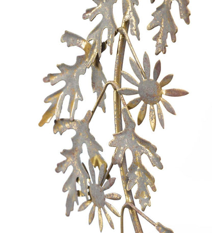 Plow & Hearth Fireplace & Mantel Décor Fireplace & Hearth Metal Floral And Foliage Wreath With Antique Bronze Finish