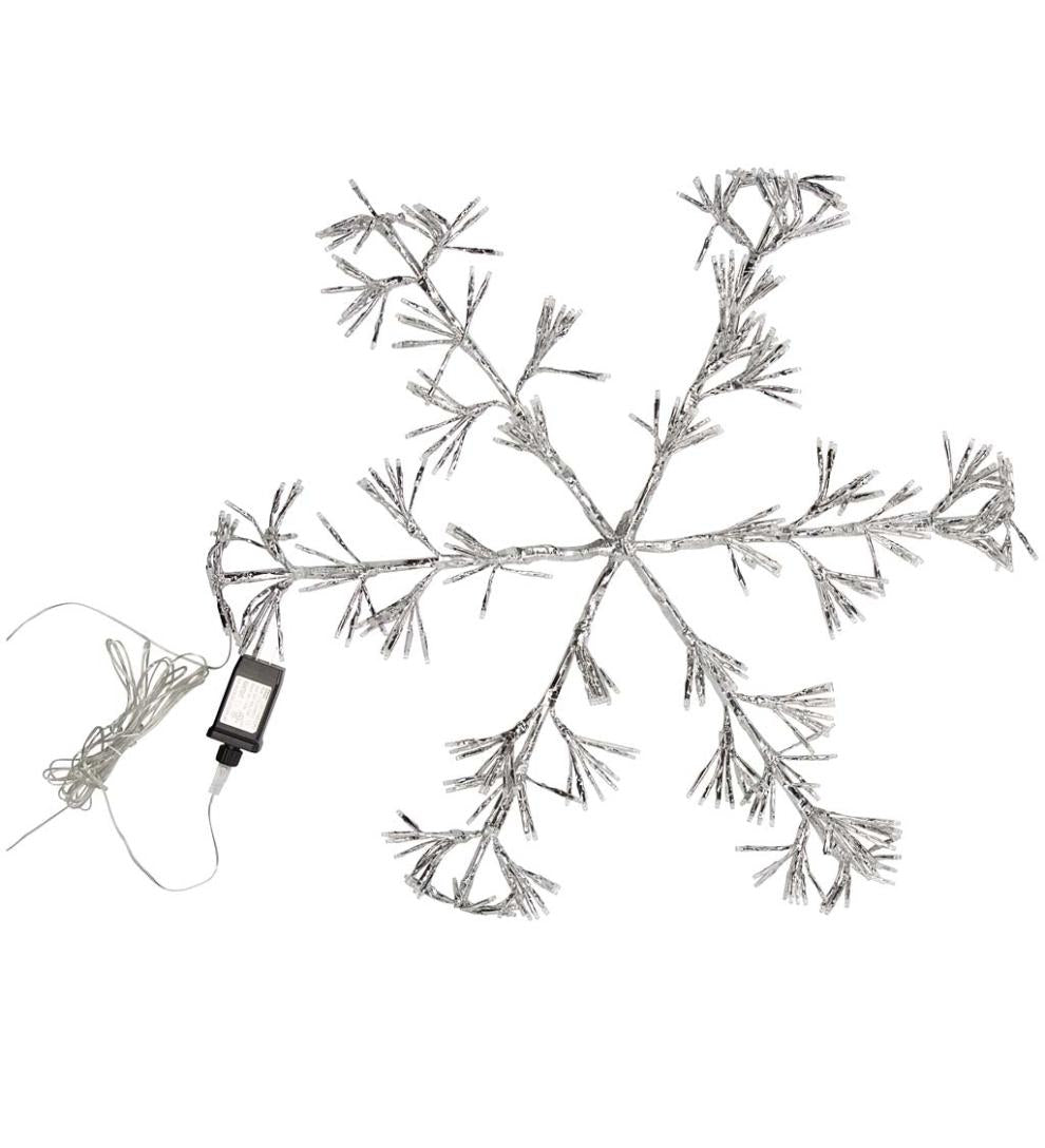 Plow & Hearth Fireplace & Mantel Décor Fireplace & Hearth Oversized Electric Lighted Snowflake Holiday Decoration