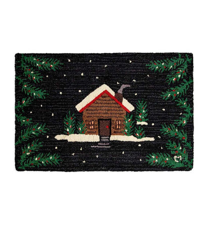 Plow & Hearth Fireplace & Mantel Décor Fireplace & Hearth Pinewoods Hand-Hooked Wool Rug