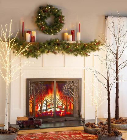Plow & Hearth Fireplace & Mantel Décor Fireplace & Hearth Red Metal Pickup Truck With 5 Lbs. Fatwood