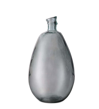 Plow & Hearth Fireplace & Mantel Décor Fireplace & Hearth Smoky Blue Recycled Glass Balloon Vase
