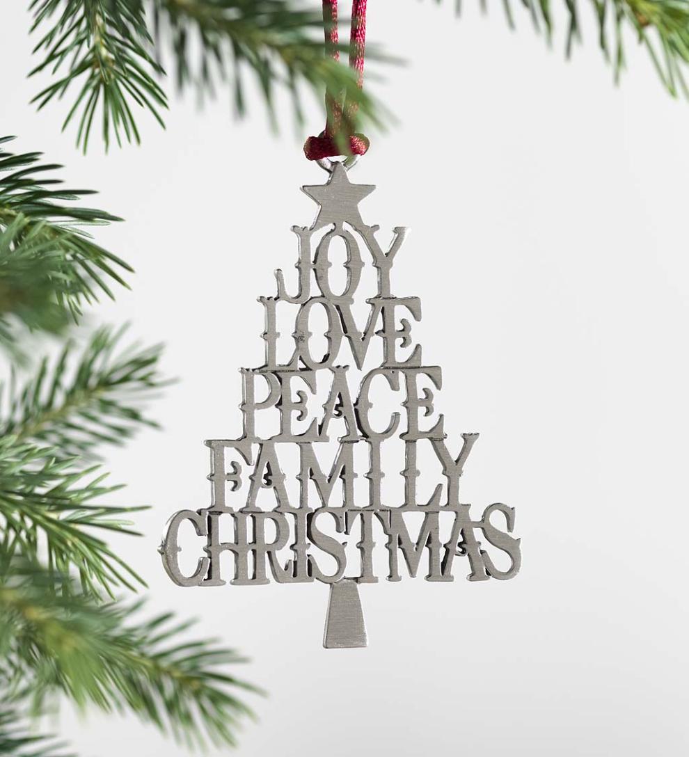 Plow & Hearth Fireplace & Mantel Décor Fireplace & Hearth Solid Pewter Christmas Tree Ornament - 2021
