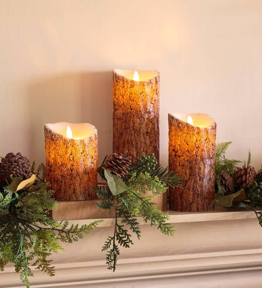 Plow & Hearth Fireplace & Mantel Décor Fireplace & Hearth Woodland Flameless Led Candles With Timer, Set Of 3