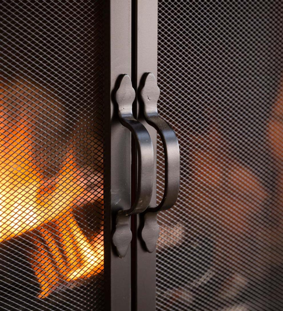 Plow & Hearth Fireplace Screens With Doors Fireplace & Hearth Arched Top Flat Guard Fireplace Screen With Doors