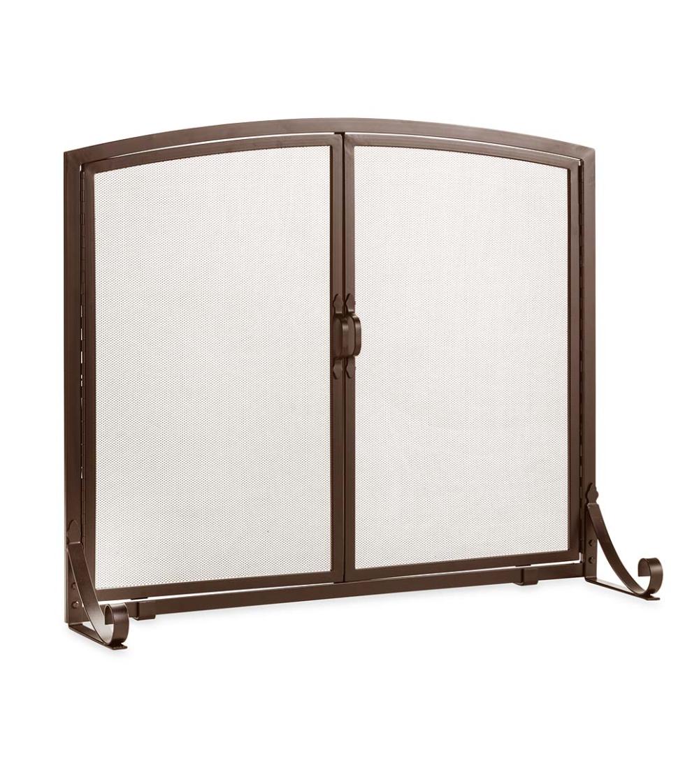 Plow & Hearth Fireplace Screens With Doors Fireplace & Hearth Arched Top Flat Guard Fireplace Screen With Doors