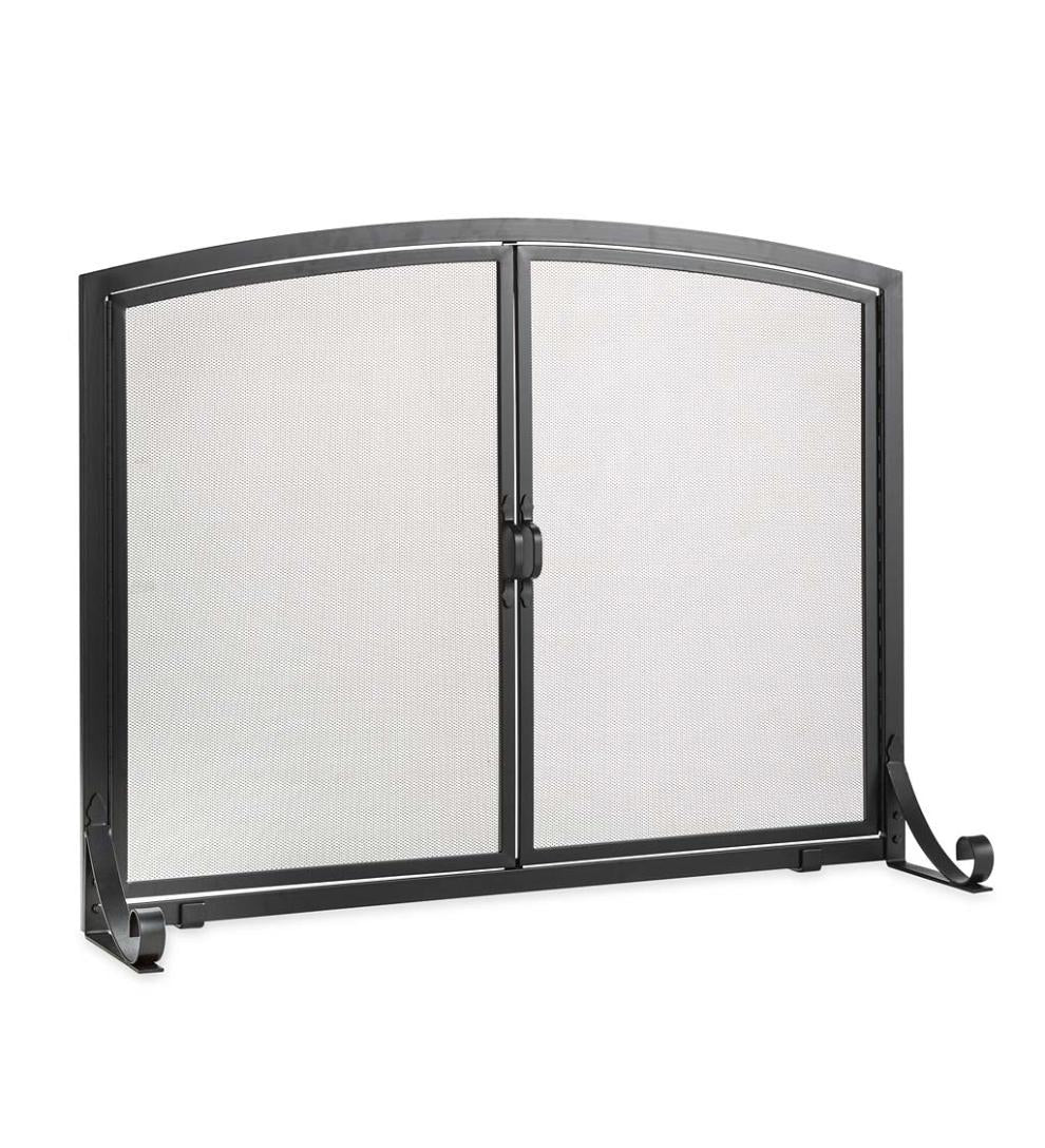 Plow & Hearth Fireplace Screens With Doors Fireplace & Hearth Arched Top Flat Guard Fireplace Screen With Doors