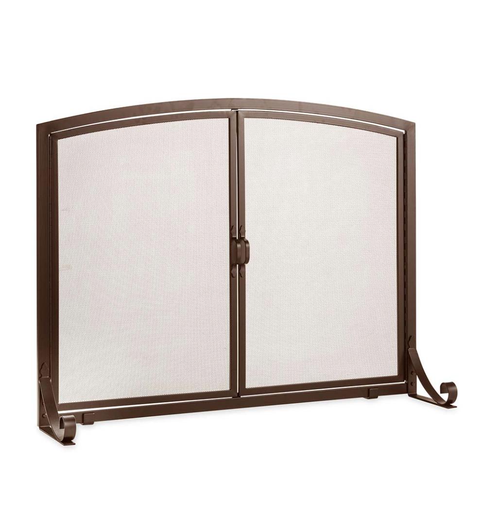 Plow & Hearth Fireplace Screens With Doors Fireplace & Hearth Arched Top Flat Guard Fireplace Screen With Doors
