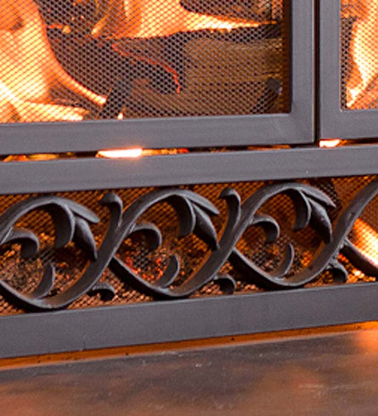 Plow & Hearth Fireplace Screens With Doors Fireplace & Hearth Cast Iron Scrollwork Fire Screen With Doors