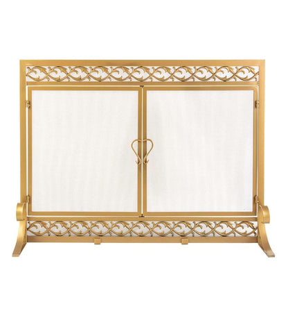 Plow & Hearth Fireplace Screens With Doors Fireplace & Hearth Cast Iron Scrollwork Fire Screen With Doors