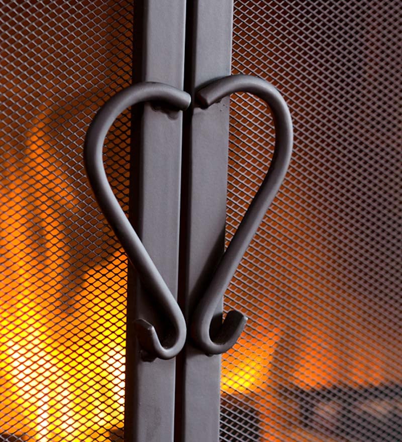 Plow & Hearth Fireplace Screens With Doors Fireplace & Hearth Cast Iron Scrollwork Fire Screen With Doors