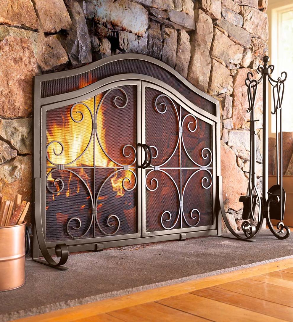 Plow & Hearth Fireplace Screens With Doors Fireplace & Hearth Crest Fireplace Screen With Doors