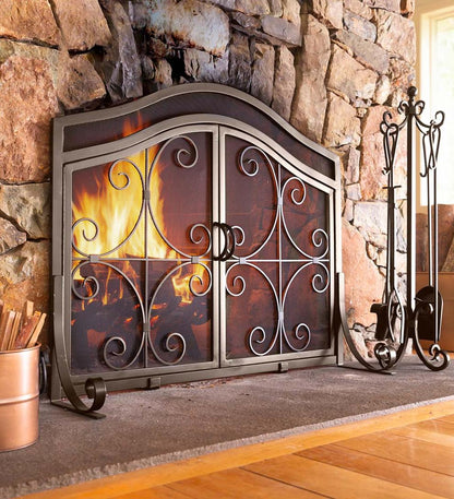 Plow & Hearth Fireplace Screens With Doors Fireplace & Hearth Crest Fireplace Screen With Doors