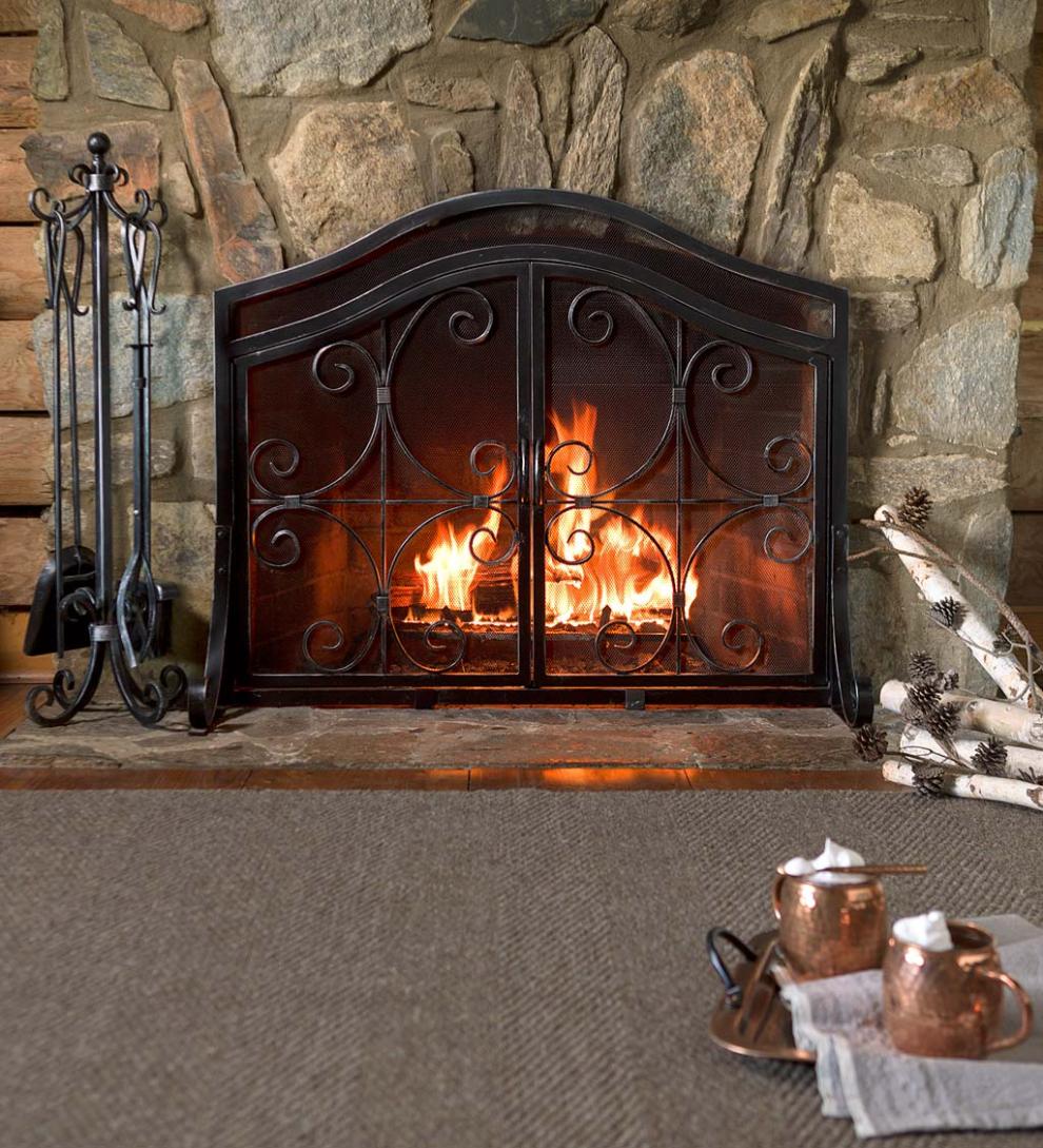 Plow & Hearth Fireplace Screens With Doors Fireplace & Hearth Crest Fireplace Screen With Doors