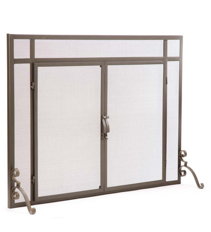 Plow & Hearth Fireplace Screens With Doors Fireplace & Hearth Flat Guard Fire Screens With Doors In Solid Steel